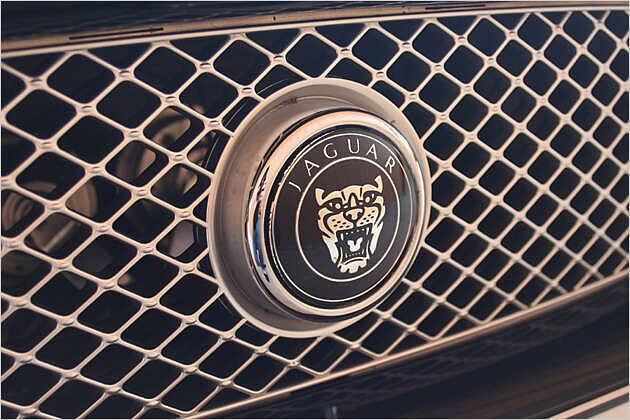 Der Jaguar-Kopf sitzt in der Mitte des schmalen Kühlergrills