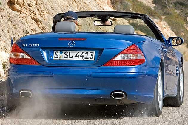 Mächtig viel Druck: Der SL 500 rennt in 5,4 Sekunden auf Tempo 100
