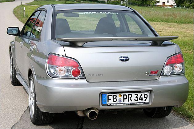 Häufige Ansicht: Das Heck des WRX STI