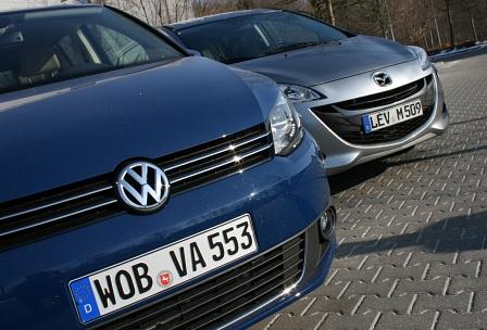 Vergleich Mazda 5 vs. VW Touran