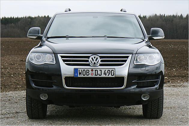 Die Außenspiegel des Touareg sind sehr mächtig geraten
