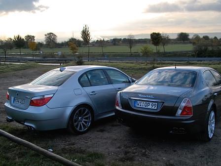 BMW M5 - Maserati Quattroporte (0001)