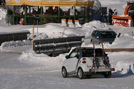 Mit dem Smart im Schnee