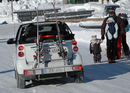Mit dem Smart im Schnee