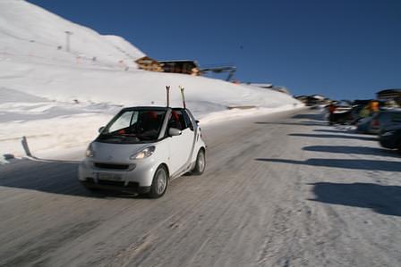 Mit dem Smart im Schnee