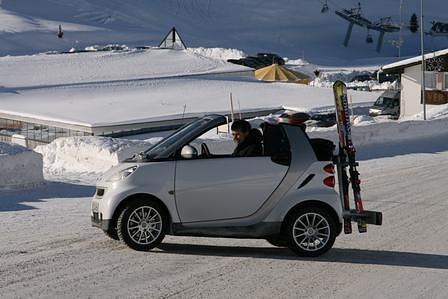 Mit dem Smart im Schnee