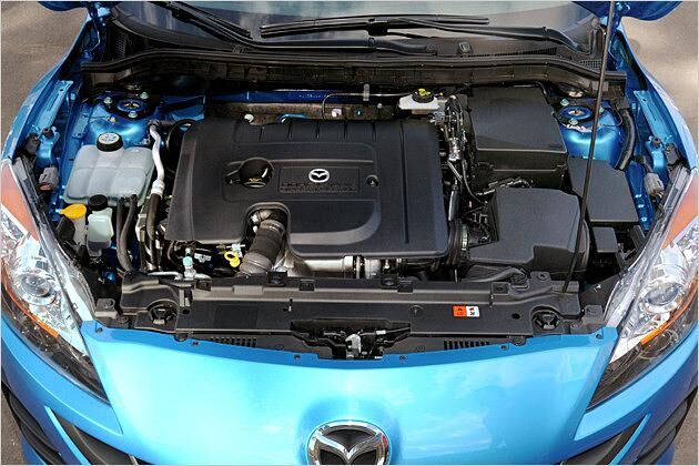 Der 1,6-Liter-Dieselmotor unter der Haube des Mazda 3 leistet 109 PS