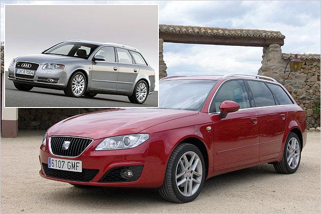 Zum Vergleich: Der Exeo ST und der Audi A4 Avant, wie er zwischen 2004 und 2008 aussah