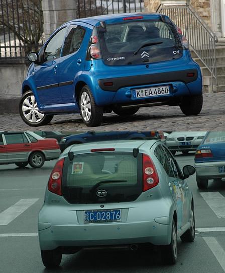 Ähnlichkeiten: Citroen C1 und Byd F0