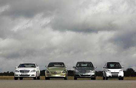 Mercedes-Benz S 400 HYBRID, Concept BlueZERO E-CELL, Mercedes-Benz B-KLasse F-CELL, smart fortwo electric drive