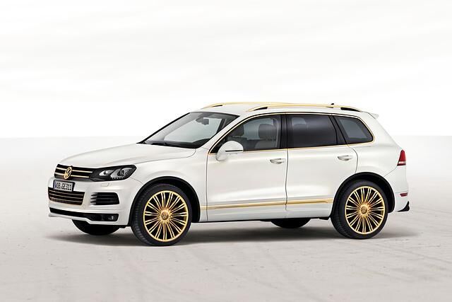Auch die Dachträger sind aus Gold