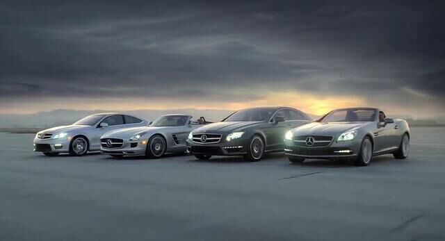Screenshot: Deutlich zu erkennen - das C 63 AMG Coupé und der SLS AMG Roadster