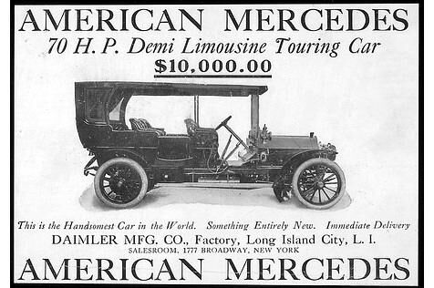 Werbeanzeigen von American Mercedes