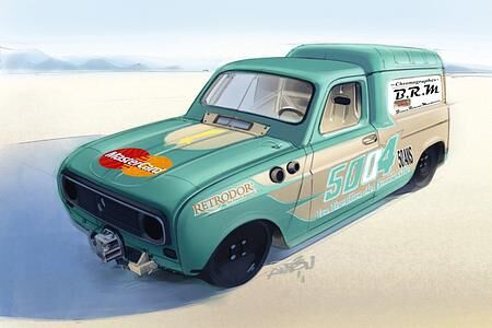 Renault 4 Rekordwagen - Ein Oldie mit Bremsfallschirm