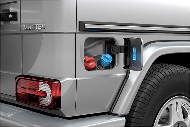 Die Nachfüll-Öffnung für das AdBlue befindet sich gleich neben dem Einfüllstutzen für den Diesel-Tank