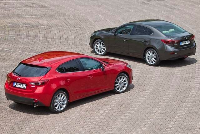 Der Mazda3 ist neben der Fließheckvariante auch als Stufenheck erhältlich. 