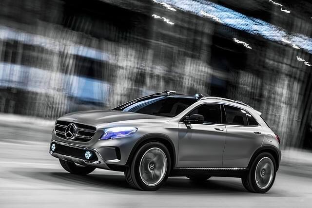 Der Mercedes GLA - hier die Studie - tritt gegen Audi Q3 und Co. an