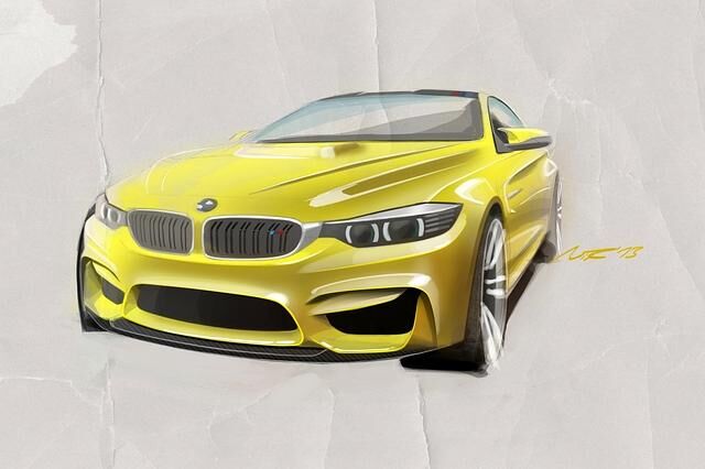 Das komplette Auto als Zeichnung