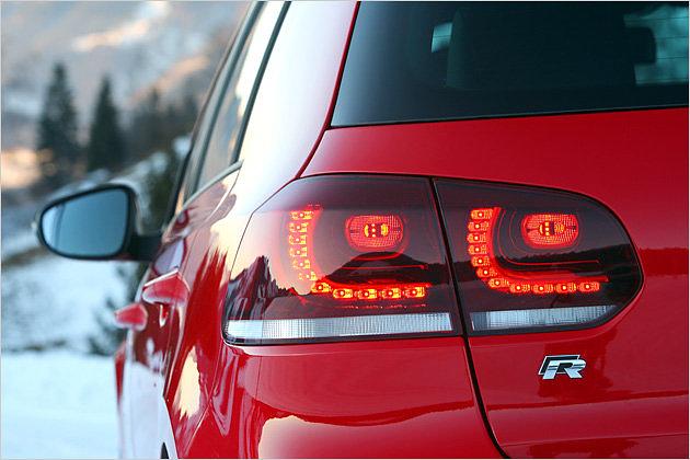 Die Rückleuchten des Golf R sind in LED-Technik ausgeführt