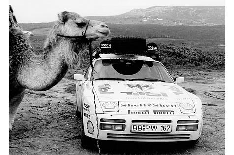 Der Porsche 944 erkundete auch heiße Gegenden