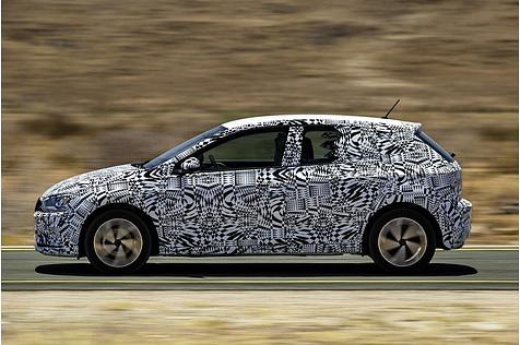 VW Polo VI Prototyp - die Abmessungen sind nahezu identisch zum Vorgänger