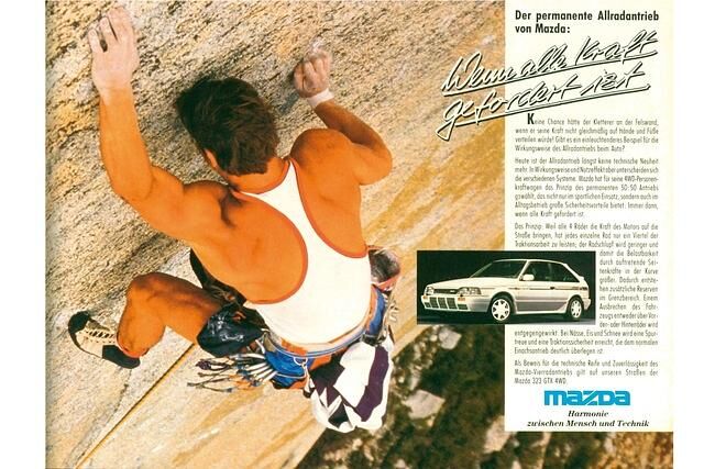 Werbung für den Mazda 323 GTX 4WD