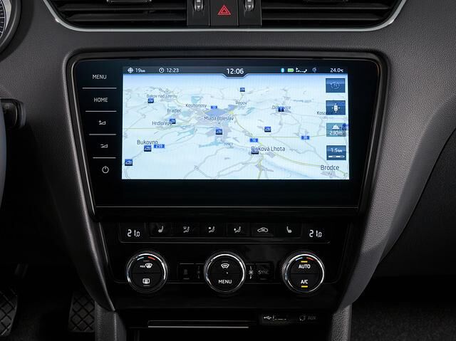 Das neue Infotainmentsystem im Octavia hat nun den aus dem Golf bekannten bis zu 9,2 Zoll großen Bildschirm