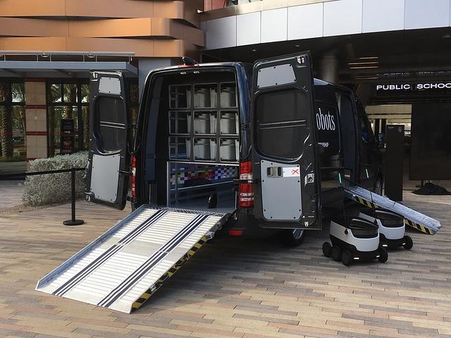 Der Computer errechnet die optimale Route für den Sprinter und die besten Haltepunkte, an denen die Roboter ausgesandt werden können