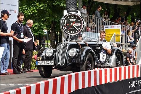 BMW-Entwicklungsvorstand Klaus Fröhlich war zum ersten Mal bei der Mille Miglia dabei.