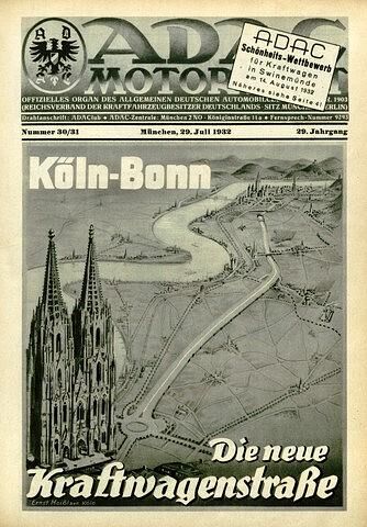 Der ADAC wirbt in der ADAC Motorwelt für die "Kraftfahrstraße" zwischen Köln und Bonn
