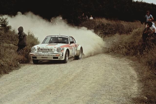 Porsche 911 SC Coupe bei der Rallye San Remo, 1981