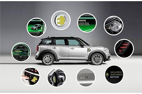 Die Antriebstechnik des Mini Cooper S E Countryman All4 ist zu großen Teilen mit der des BMW 2er Active Tourer Plug-in-Hybrid identisch