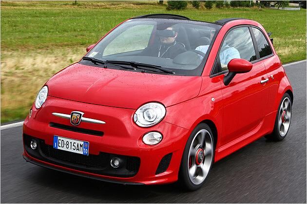 Der Abarth 500C auf der Handling-Piste