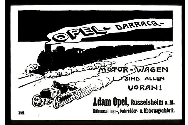 Opel-Darracq-Werbung aus dem Jahr 1903