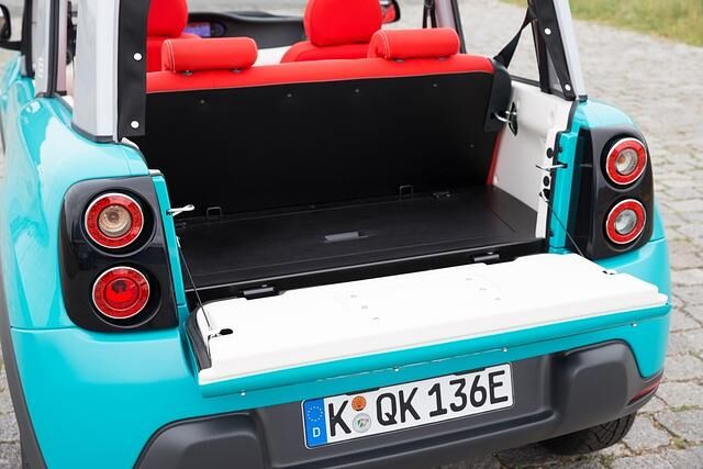 Hinten ist etwas Raum für die Strandtasche