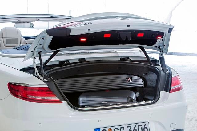Selbst in der S-Klasse ist der Cabrio-Kofferraum klein