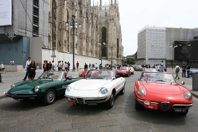 Alfa Spider Generationentreffen 2006 in Mailand