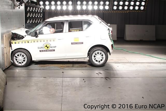 Der Basisversion des Suzuki Ignis hat EuroNCAP nur drei Sterne verliehen, vier wurden daraus, wenn ein Notbremsassistent an Bord ist