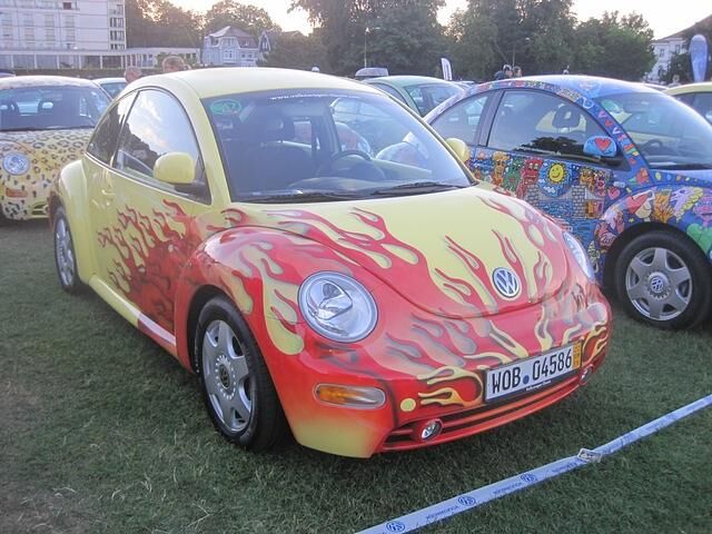 Selbst mit Flammenlack wirkt der Beetle alles andere als bedrohlich