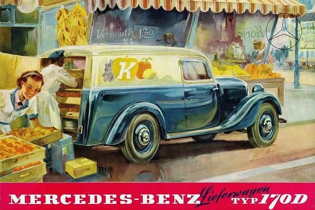 170 D beziehungsweise 170 V als Kastenlieferwagen 1952