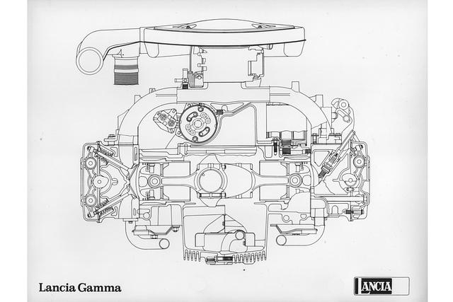 Lancia Gamma Vierzylinder-Boxermotor ab 1976