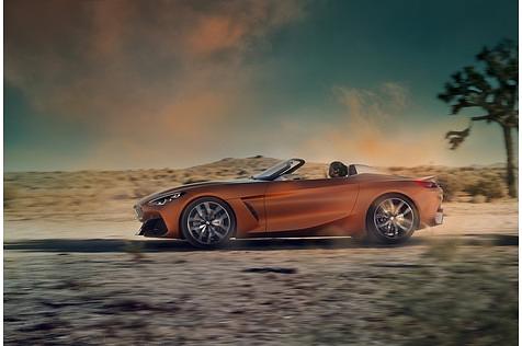 BMW Concept Z4 2017 - die hohe Seitenlinie fällt auf