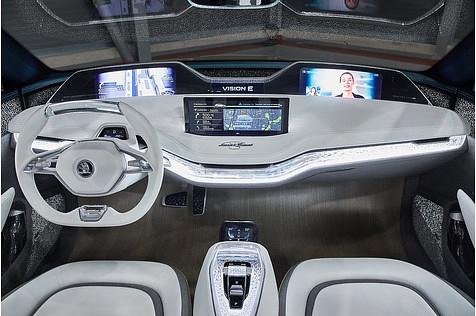 Das Cockpit des Skoda Vision E