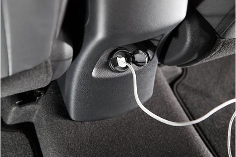 Im Fond gibt es einen USB-Port