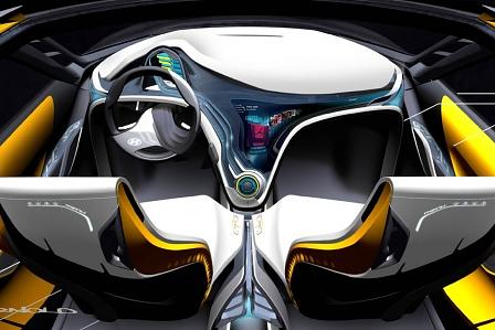 Keine Tour ohne Google und Apps - Cockpit und Fond des Curb sind mit Touchscreen-Displays ausgestattet.