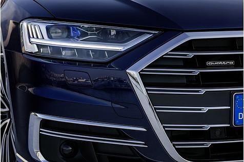 Beim Audi A8 gibt es auch Laserlicht