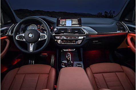 Der komplett neu gestaltete Innenraum des BMW X3 2018