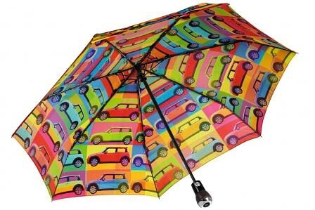 Den Schirm im Andy-Warhol-Look gibt es auch im Mini Shop. Sein Griff sieht wie ein Mini-Schalthebel aus.