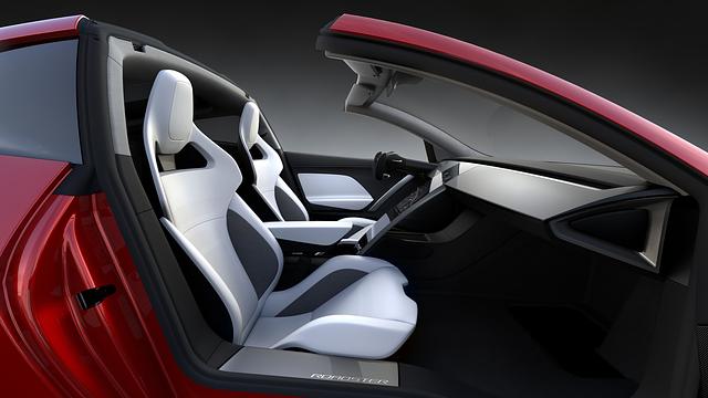 Im Innenraum bietet der künftige Tesla Roadster stark konturierte Sportsitze