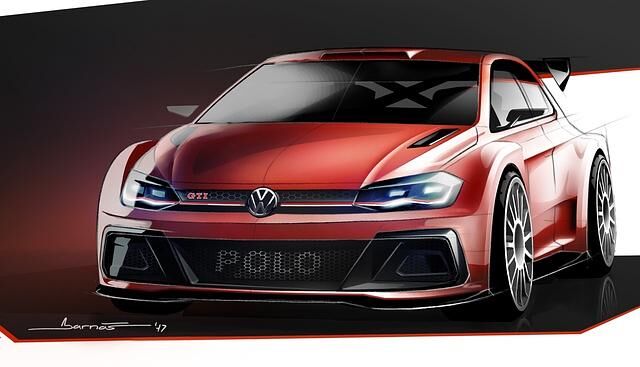 VW zeigt vom Polo GTI R5 nur eine Skizze
